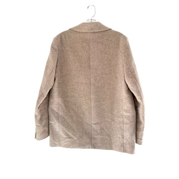 & Other Stories Beige Neutral Basic Dressy Oversized Wool Blend Blazer Size 2 - Picture 11 of 14